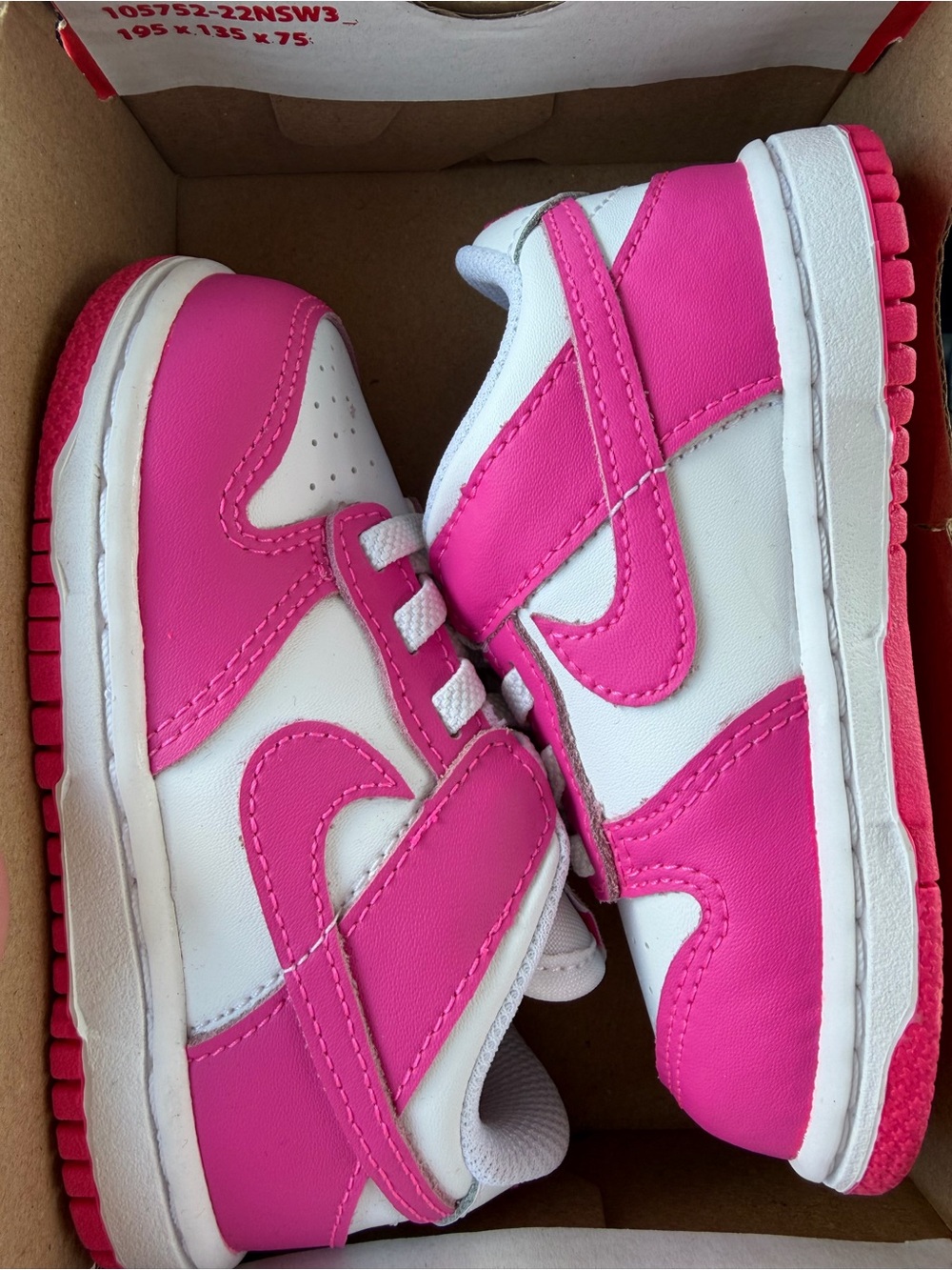 Nike Kids Pink and White Sneakers